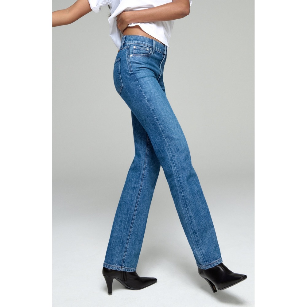 AYR The LaLa Size 32 Blue True Story 90s Straight Leg Denim Jeans